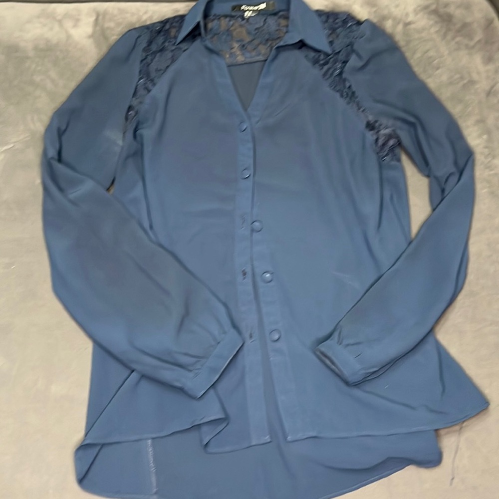 Navy Blue Blouse